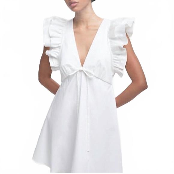 NEW KIKA VARGAS nola mini dress in white - Picture 3 of 4